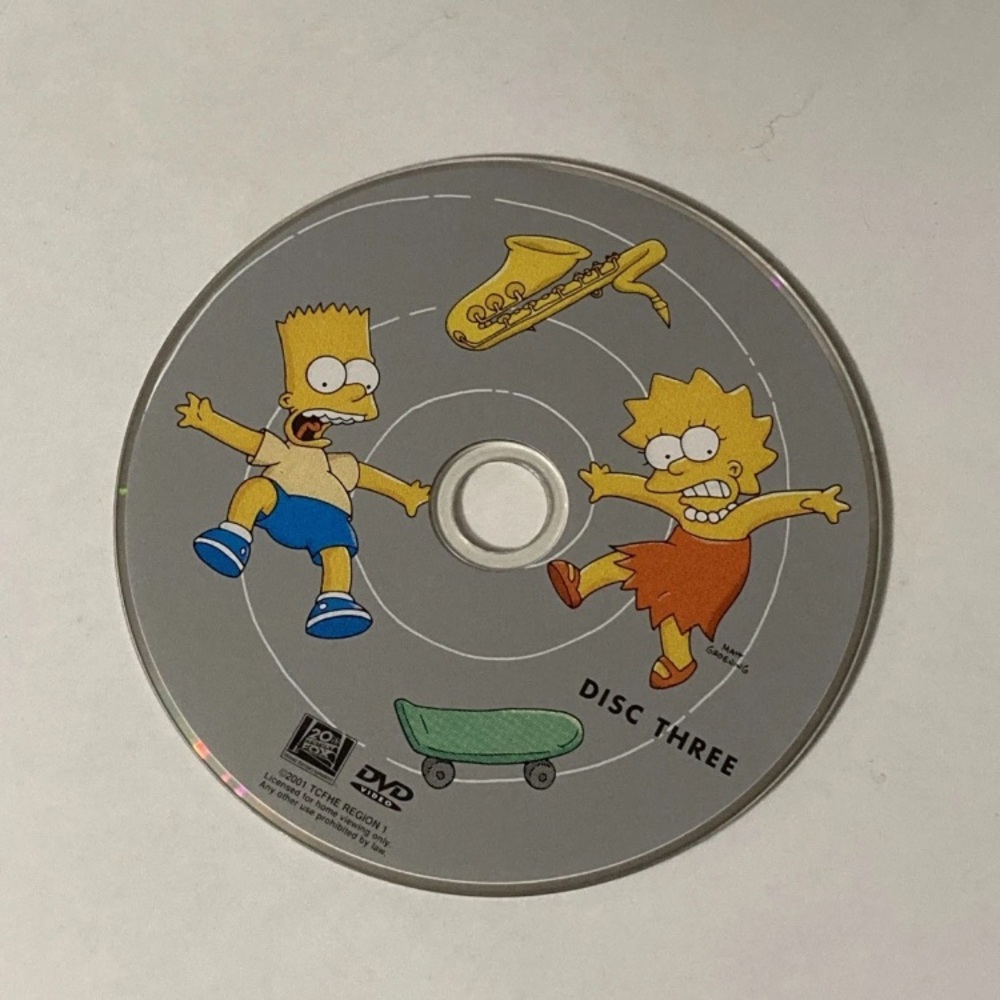Simpsons: Season 1 Disc 3 Replacement DVD